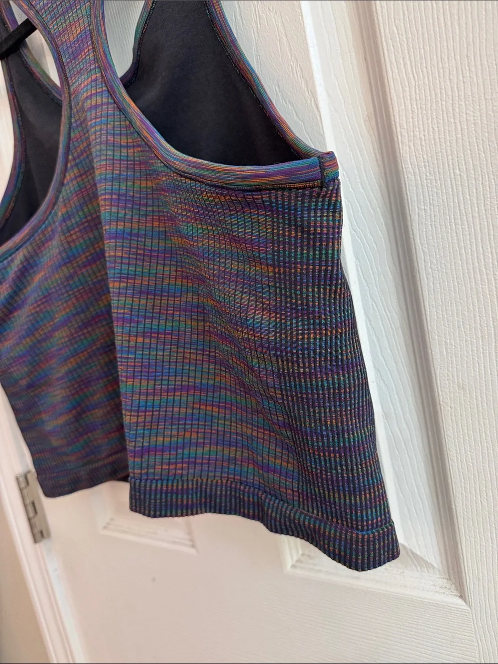 LULULEMON Ebb to Street Racerback Tank Multicolor Rainbow Size 14